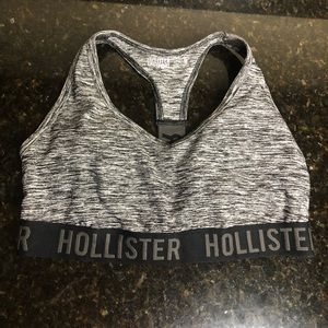 Hollister Cali Sport Gray and Black Sports Bra